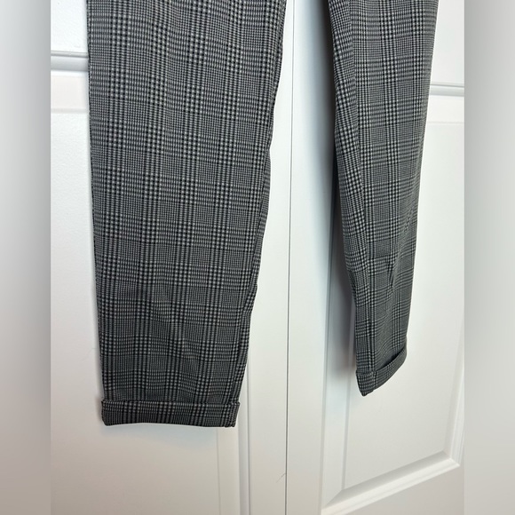 Jacqueline de Yong High Waist Trousers Black & Grey Check Pattern Business Style - Picture 4 of 10